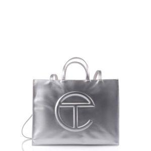 Telfar Large Silver Shopping Bag